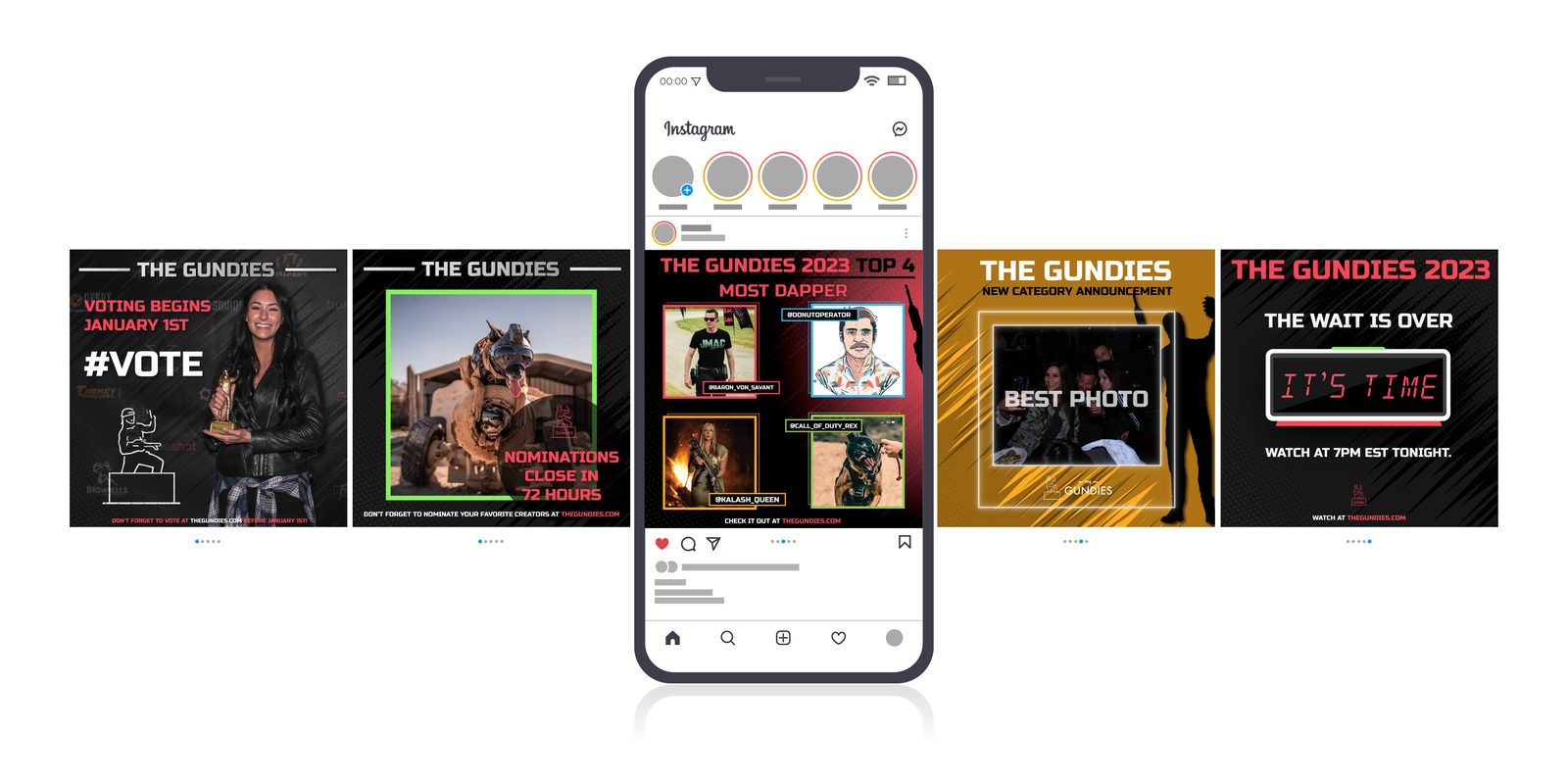 Gundies 2023 social carousel: voting, nominations, category announcements