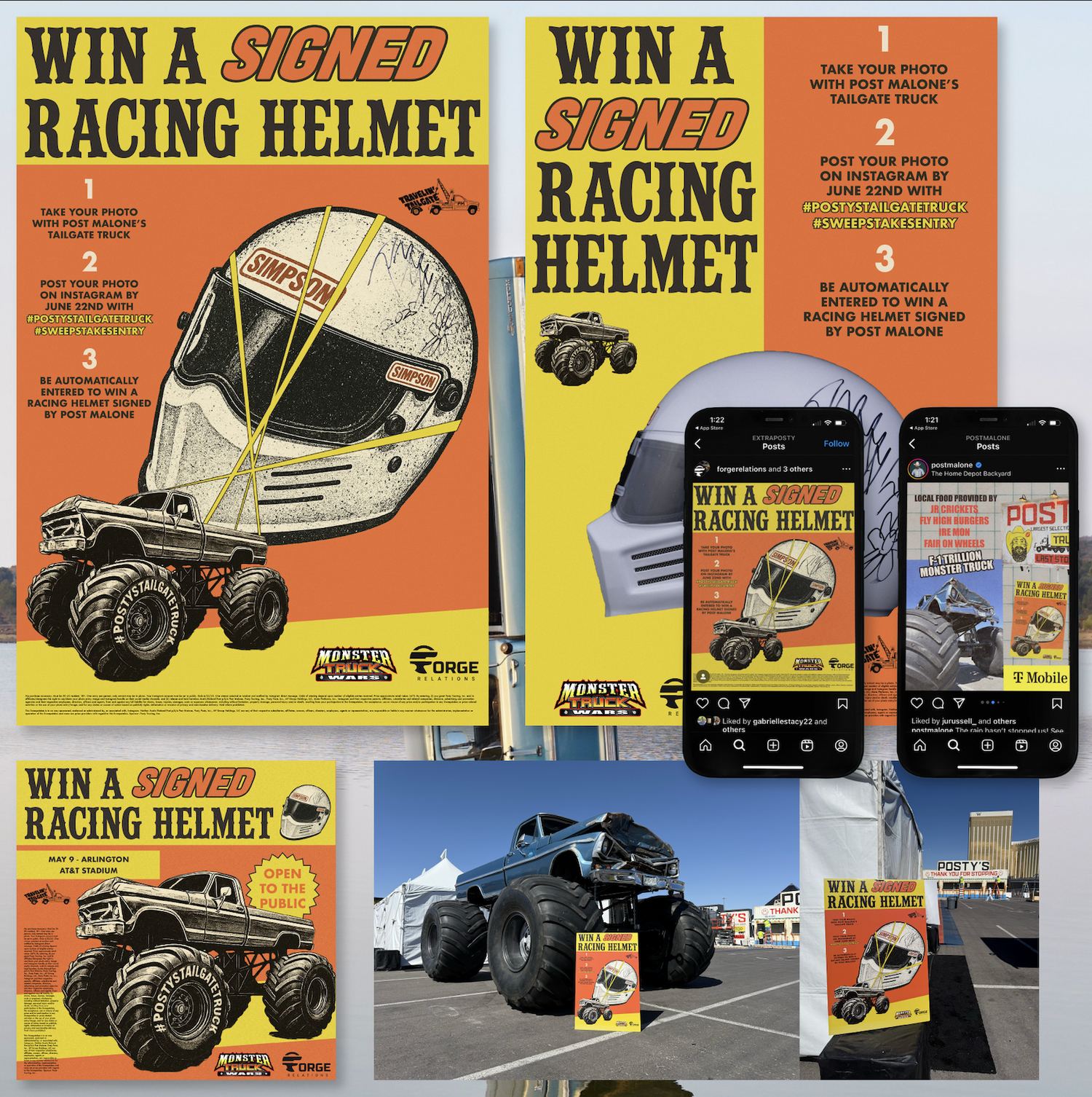 Posty Co. Travelin’ Tailgate sweepstakes: posters, social, and on-site activation