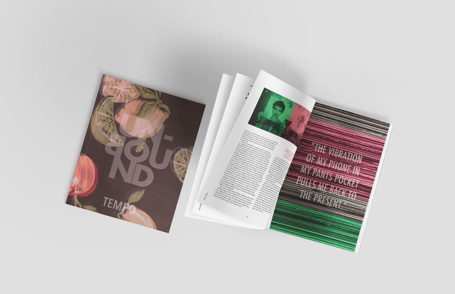 Tempo Magazine Unground issue, cover and editorial spread